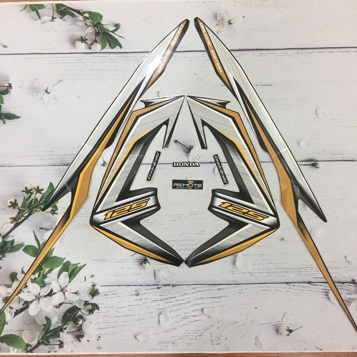 Bộ tem dán xe máy Airblade 125 đời 2013-2014 màu VÀNG