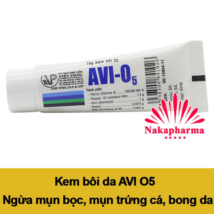 Kem Avi O5 – Giảm mụn bọc, mụn trứng cá, bong da Avio5