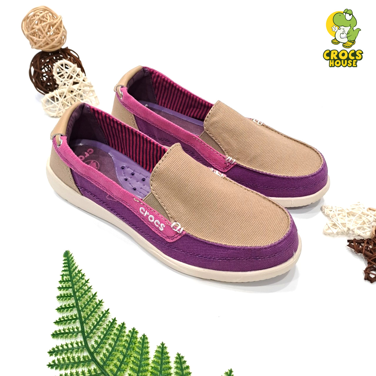 Giày vải slipon croos walu canvas loadfer cho nữ nhiều màu, giày lười nữ - nhà cá sấu.