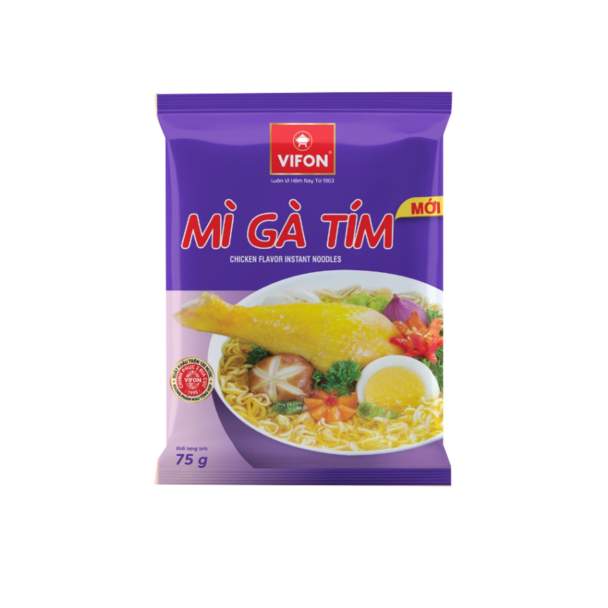 Thùng 30 gói mì gà tím Vifon gói 75g