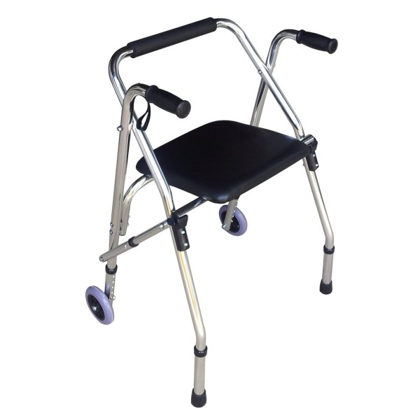 Khung tập đi LUCASS W9 – Dùng cho bệnh nhân phục hồi chức năng đi lại - Khung nhôm cao cấp, Có ghế ngồi bọc da cho người già, người khuyết tật – HÀNG CHÍNH HÃNG - BH 6TH cao cấp