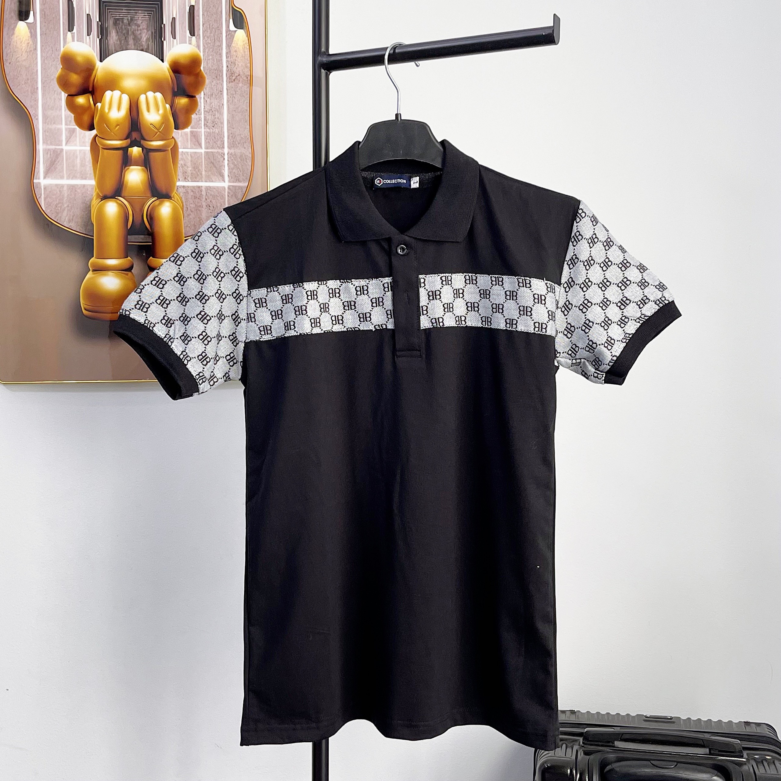 Áo polo nam, áo thun nam có cổ, phối kẻ sọc thời trang đẳng cấp sành điệu, DV-FASHION
