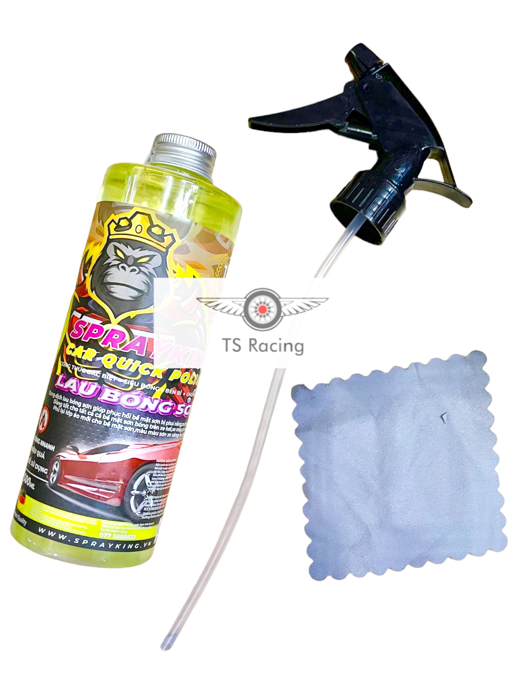 Chai xịt lau bóng xe Sprayking Car Quick Polish 500ml chính hãng