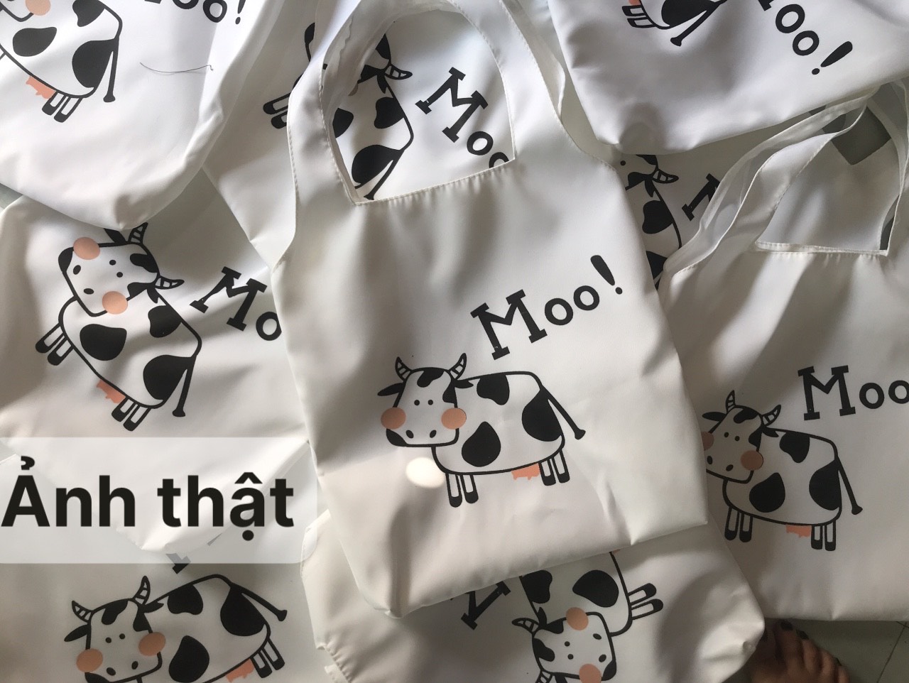 TOTE BÒ SỮA MOO VẢI CAVANS