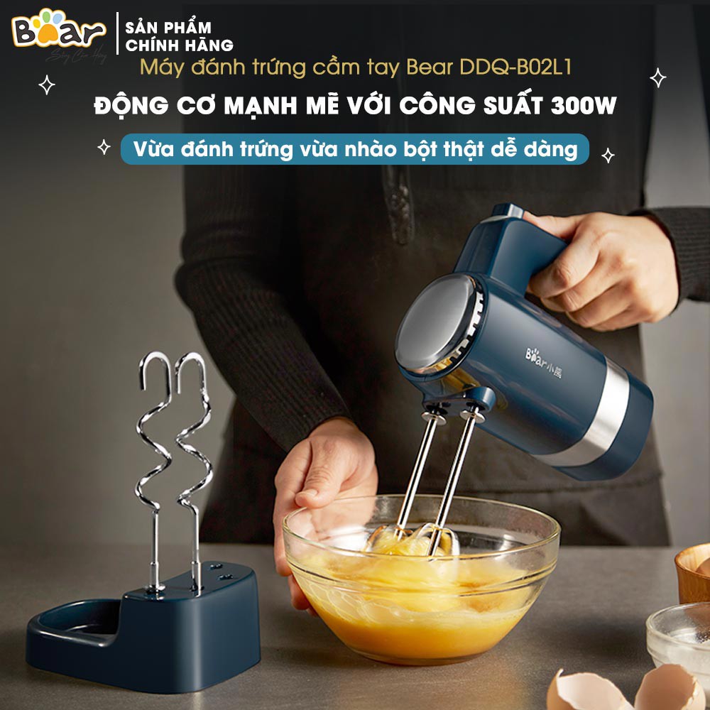 Máy Đánh Trứng - Máy Đánh Bột cầm tay Bear DDQ-B02L1 (HÀNG CHÍNH HÃNG)