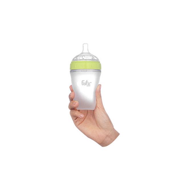 [HCM]Bình sữa Silicon Fatz Baby 240ml - Màu Xanh