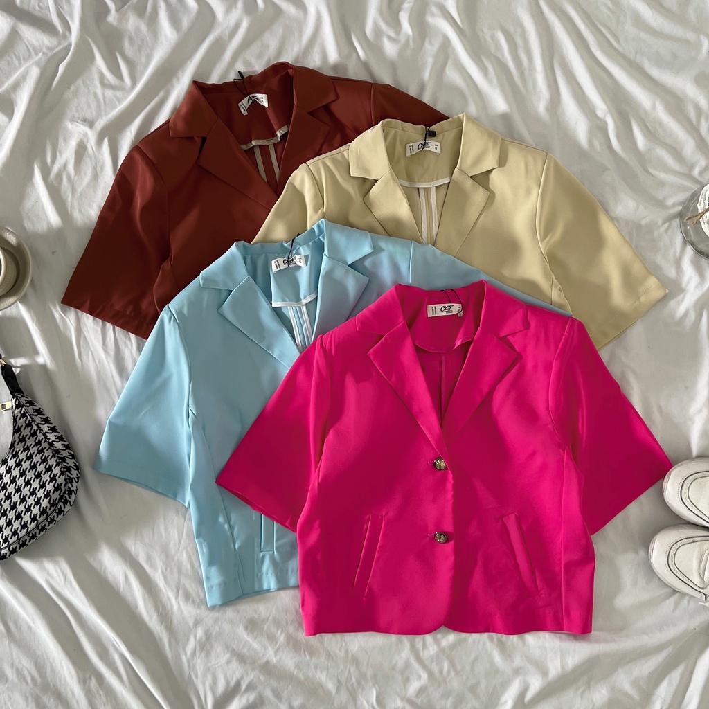 CATI Áo khoác blazer style Hàn dáng croptop (2166)