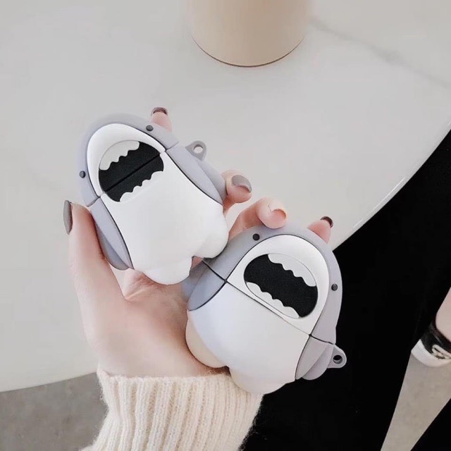 Case airpods pro cá mập trắng siêu ngầu 1054CACM