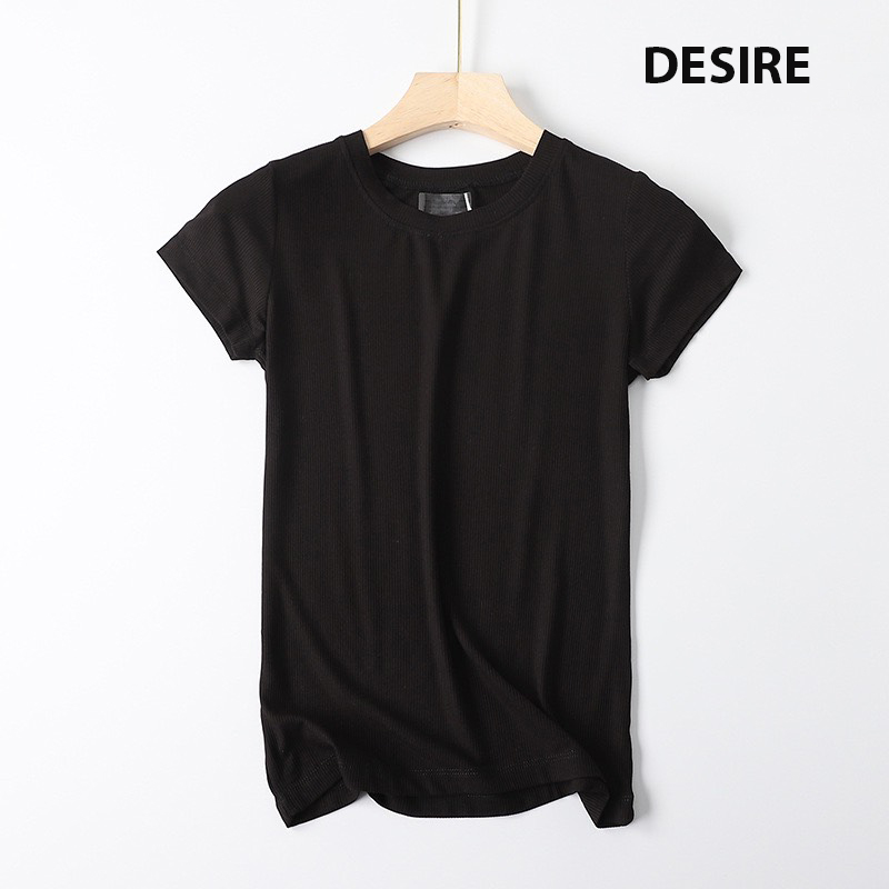 Áo thun trơn cộc tay basic thun cotton cổ tim mịn mát mùa hè AN-02