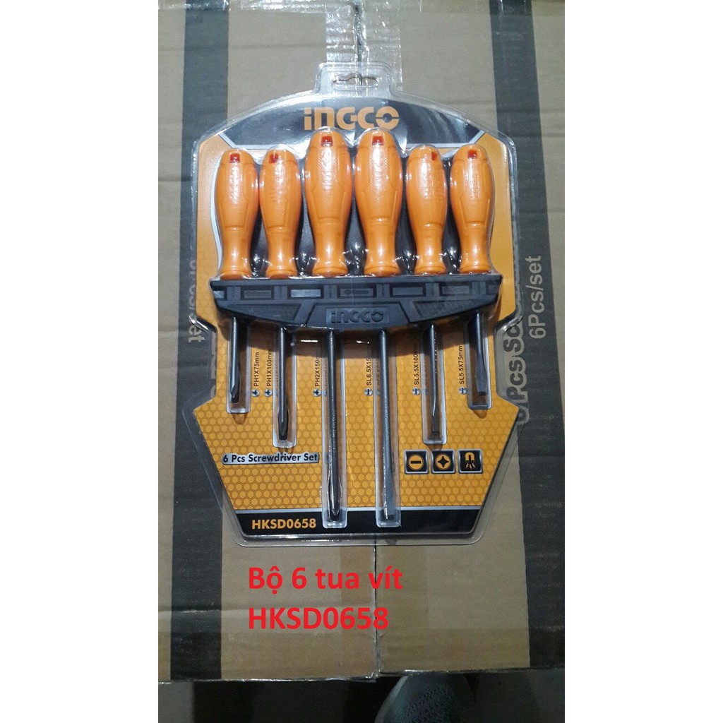 Bộ 6 tua vít ingco HKSD0658