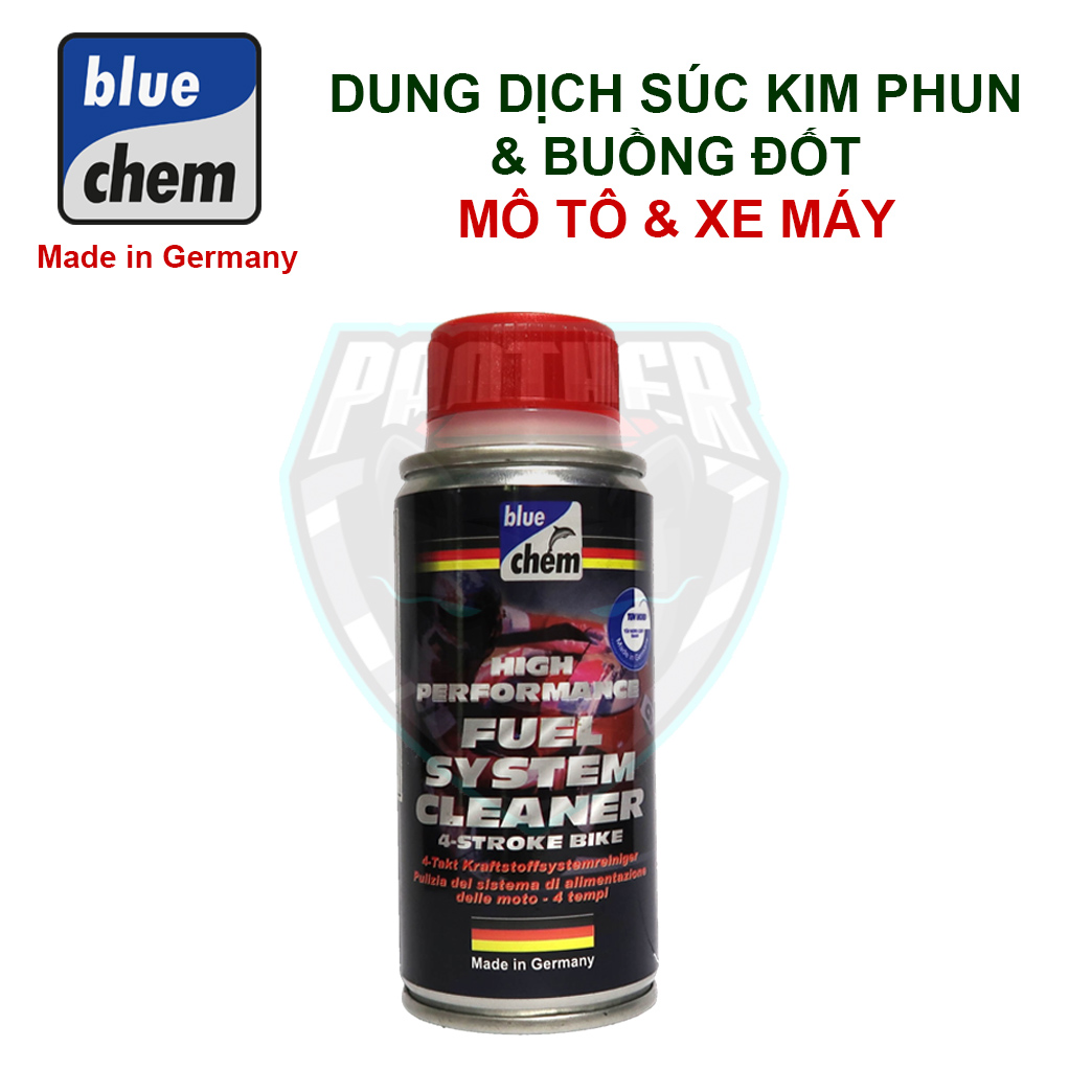 BLUECHEM FUEL SYSTEM CLEANER dung dịch vệ sinh Kim Phun, Buồng Đốt và Bugi cho Xe Máy - 50ML