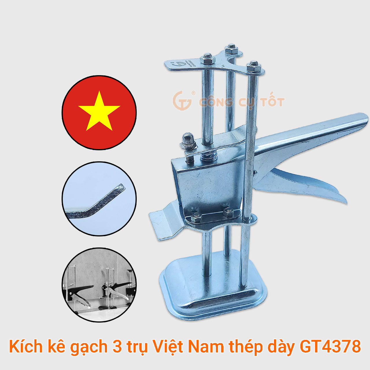 10 chiếc Kích kê gạch ốp tường - con đội lấy cốt gạch 3 trụ