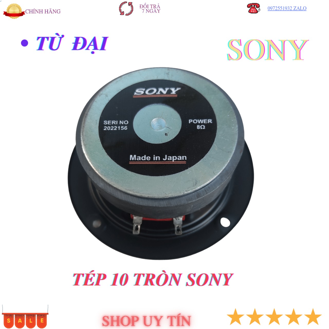 Đôi loa treble 10cm sony từ đại màng giấy cao cấp