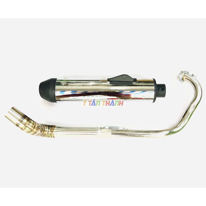 Pô Satria Cổ 2 Khúc Inox Gắn Raider Fi