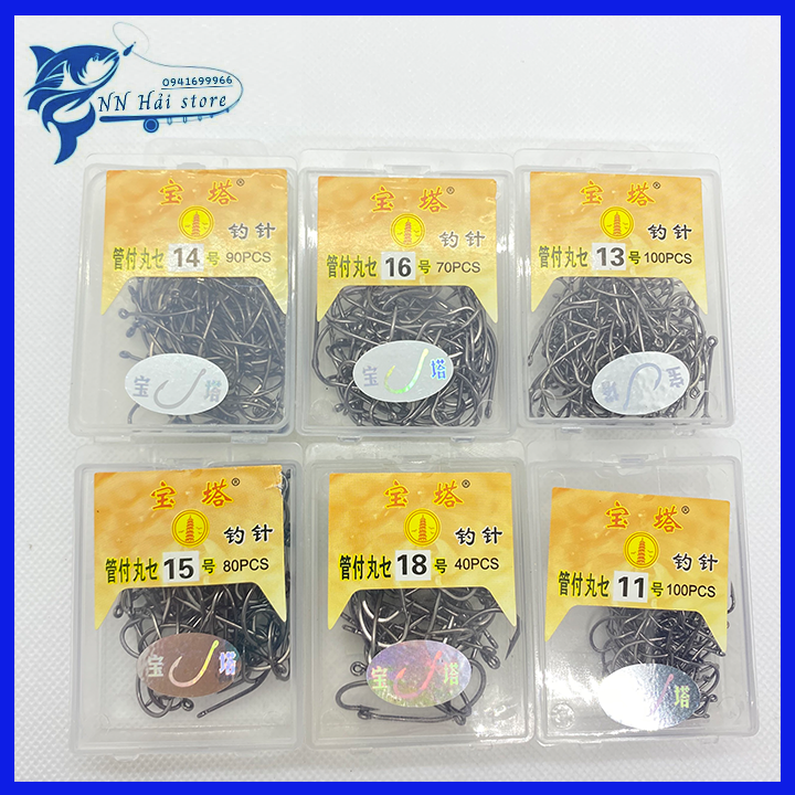Lưỡi câu cá tháp vàng nguyên hộp 100 lưỡi, lưỡi câu cá tra, lưỡi câu cá rô phi, lóc, ...vv