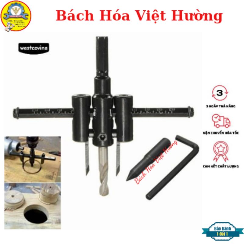 Mũi khoét lỗ thùng loa, lỗ đèn trần thạch cao, khoét nhựa, gỗ chuyên dụng từ 30-120mm
