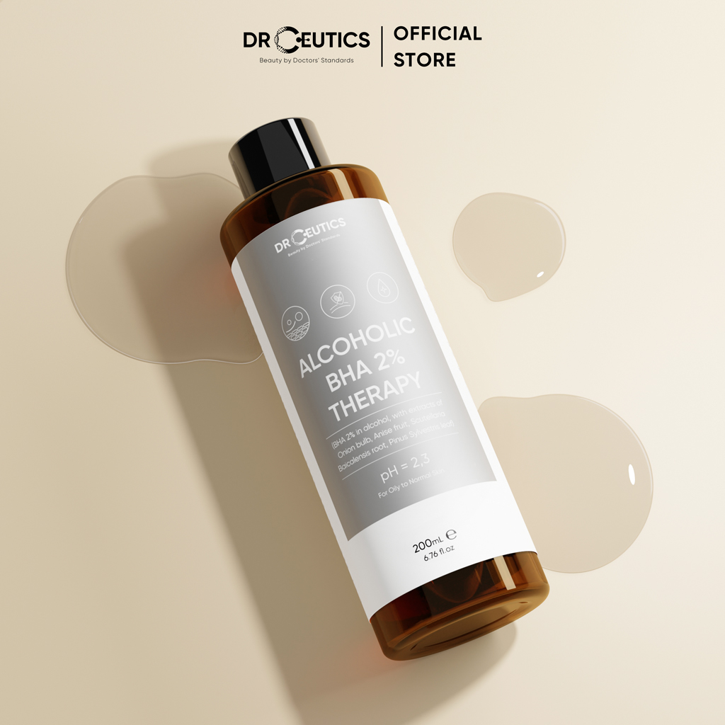 DRCEUTICS Dung Dịch Làm Sạch Và Cân Bằng Da BHA 2% ACOLHOLIC (Nền Cồn) - 200ml