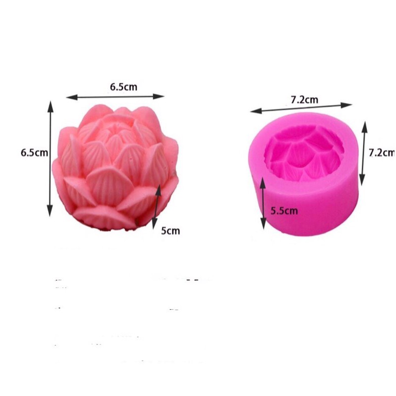 Khuôn silicon 4D Búp Sen