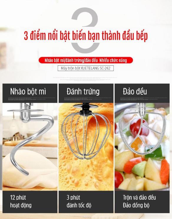 - Máy trộn bột gia đình đa năng