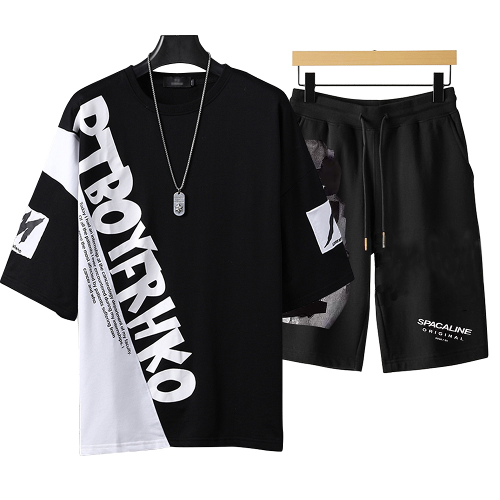 Bộ Quần Áo Thun Nam Áo Ngắn Tay PT BOYFRHKO Kết Hợp Quần Shorts In Chữ Basic Chất Thun Thấm Hút Mồ Hôi Thời Trang FASHION4MEN SET NAM 90000168C