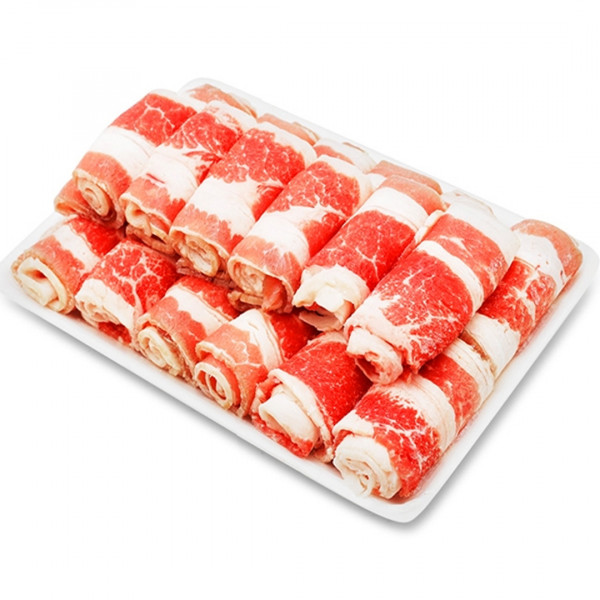 [Chỉ Giao Hỏa Tốc 2H HCM] Ba Chỉ Bò Mỹ Cuộn Khay 500gr (nhúng lẩu, thả lẩu)