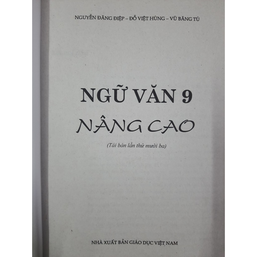 Sách - Ngữ văn 9 Nâng cao
