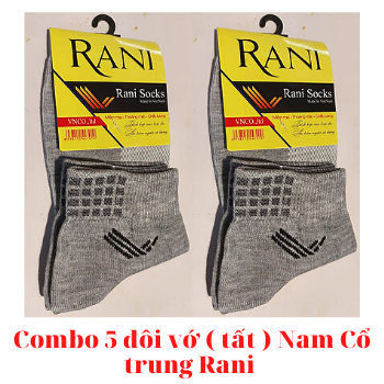 Combo 5 đôi vớ nam cổ trung rani