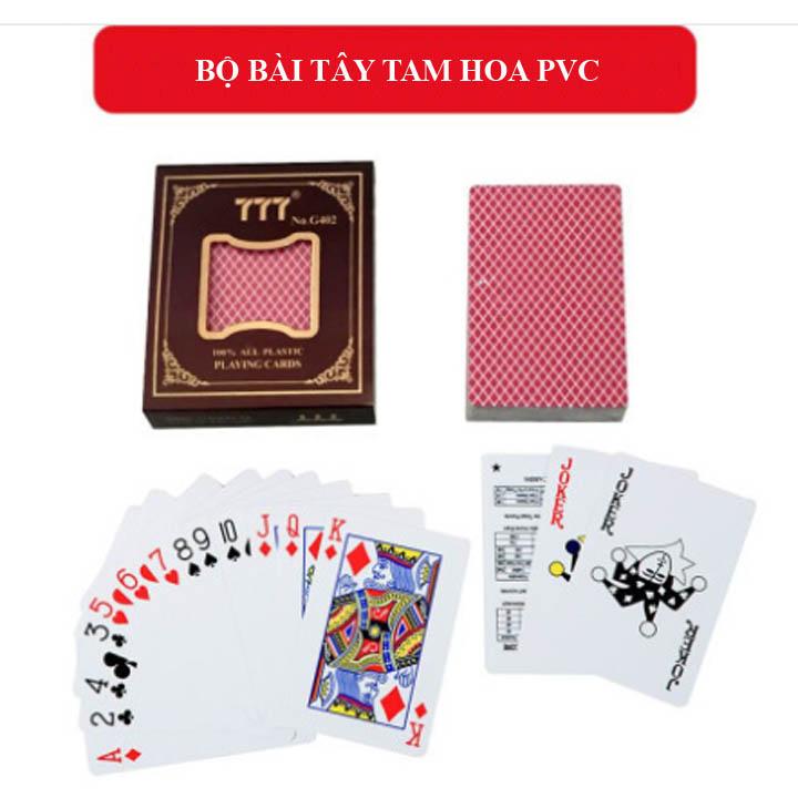 BÀI TÂY TAM HOA PVC CHẤT LỪ