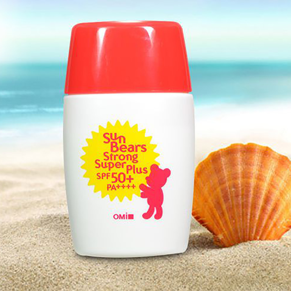 KEM CHỐNG NẮNG OMI SUNBEAR (DÒNG MÀU ĐỎ - HƯƠNG BƯỞI - CHAI 28ML)