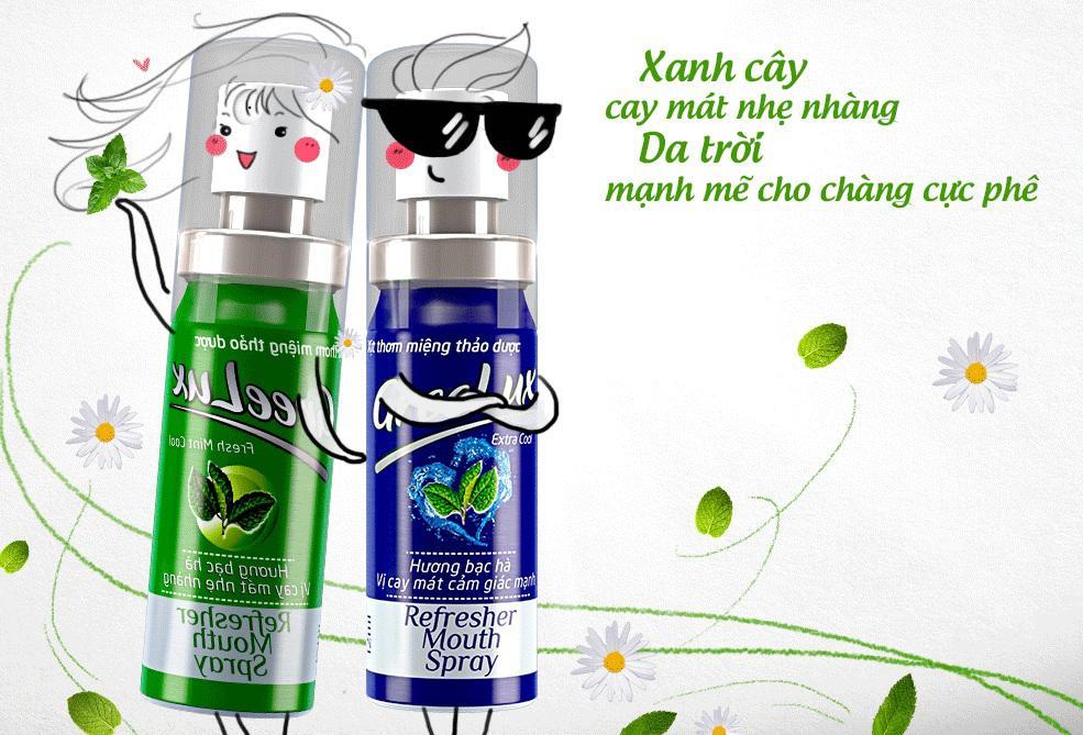 Xịt thơm miệng thảo dược Greelux Extra Cool xanh dương 12ml