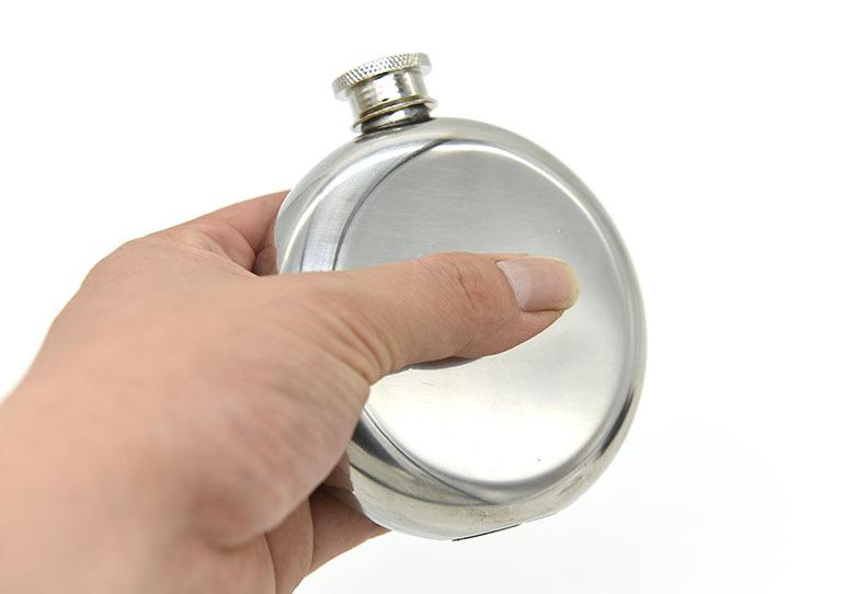 [HCM]Bình đựng rượu hình tròn có phễu inox 304