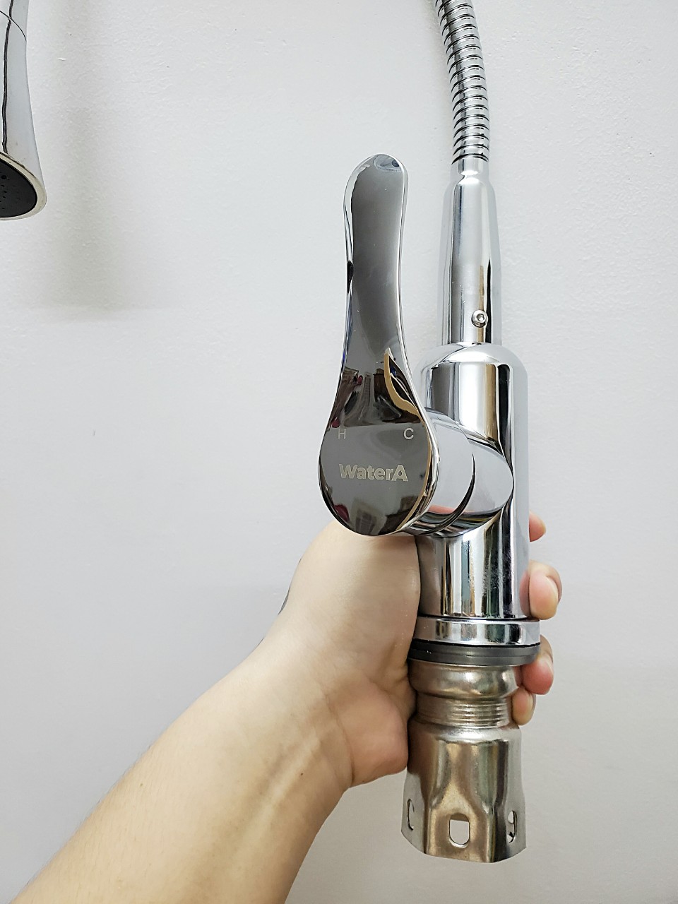 [HCM](Vòi rửa chén bát " tách tách" dòng cao cấp - tặng cặp dây cấp nước nóng lạnh ) Vòi rửa chén bát nóng lạnh INOX bóng.
