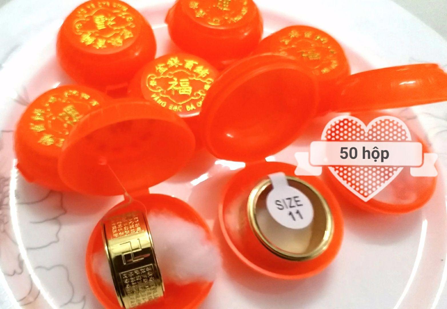 Combo 50 Hộp Đựng Nhẫn Có Bông Chất Liệu Nhựa giá sỉ