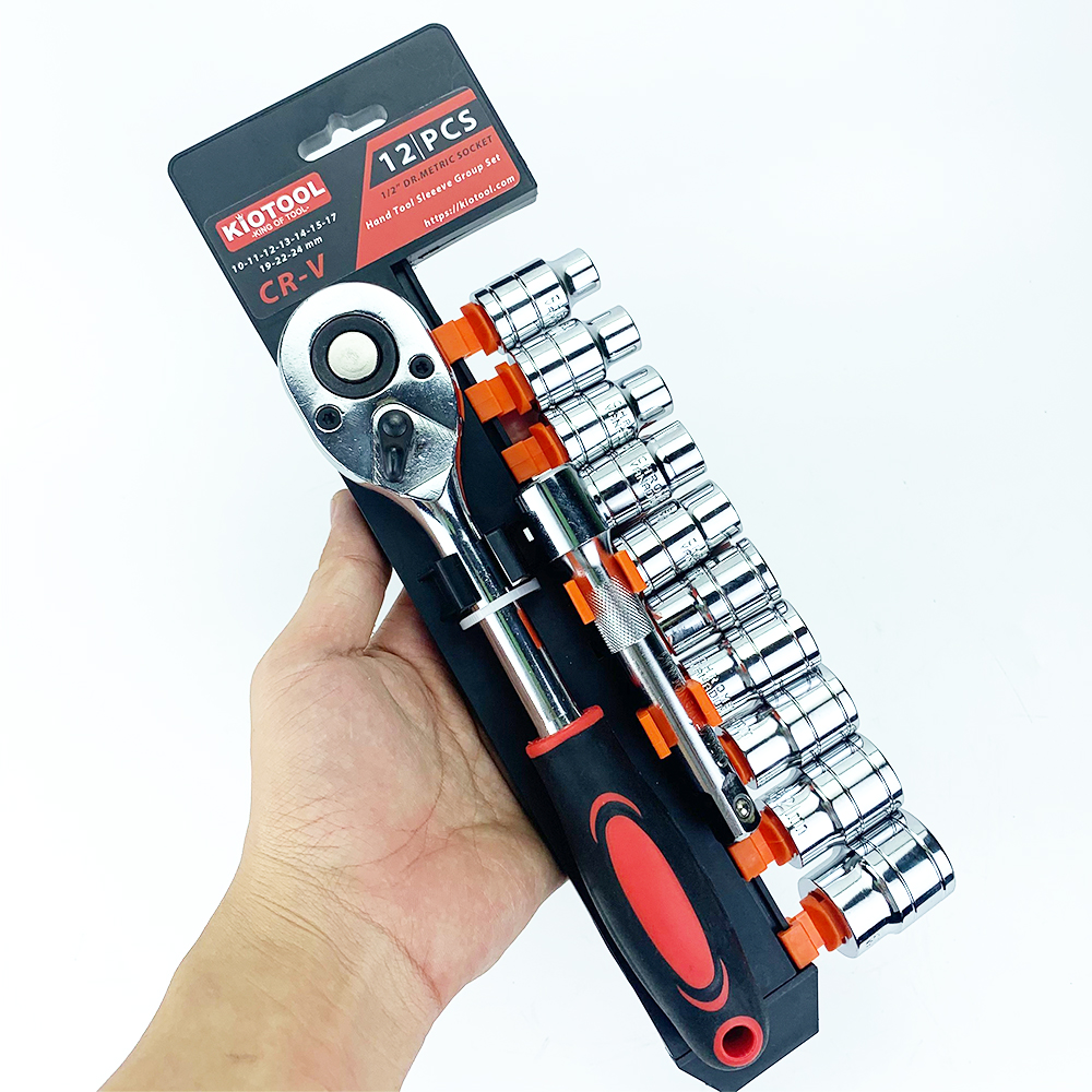 Bộ Dụng Cụ,Bộ Tuýp Xiết Mở Ốc 12pcs Kiotool