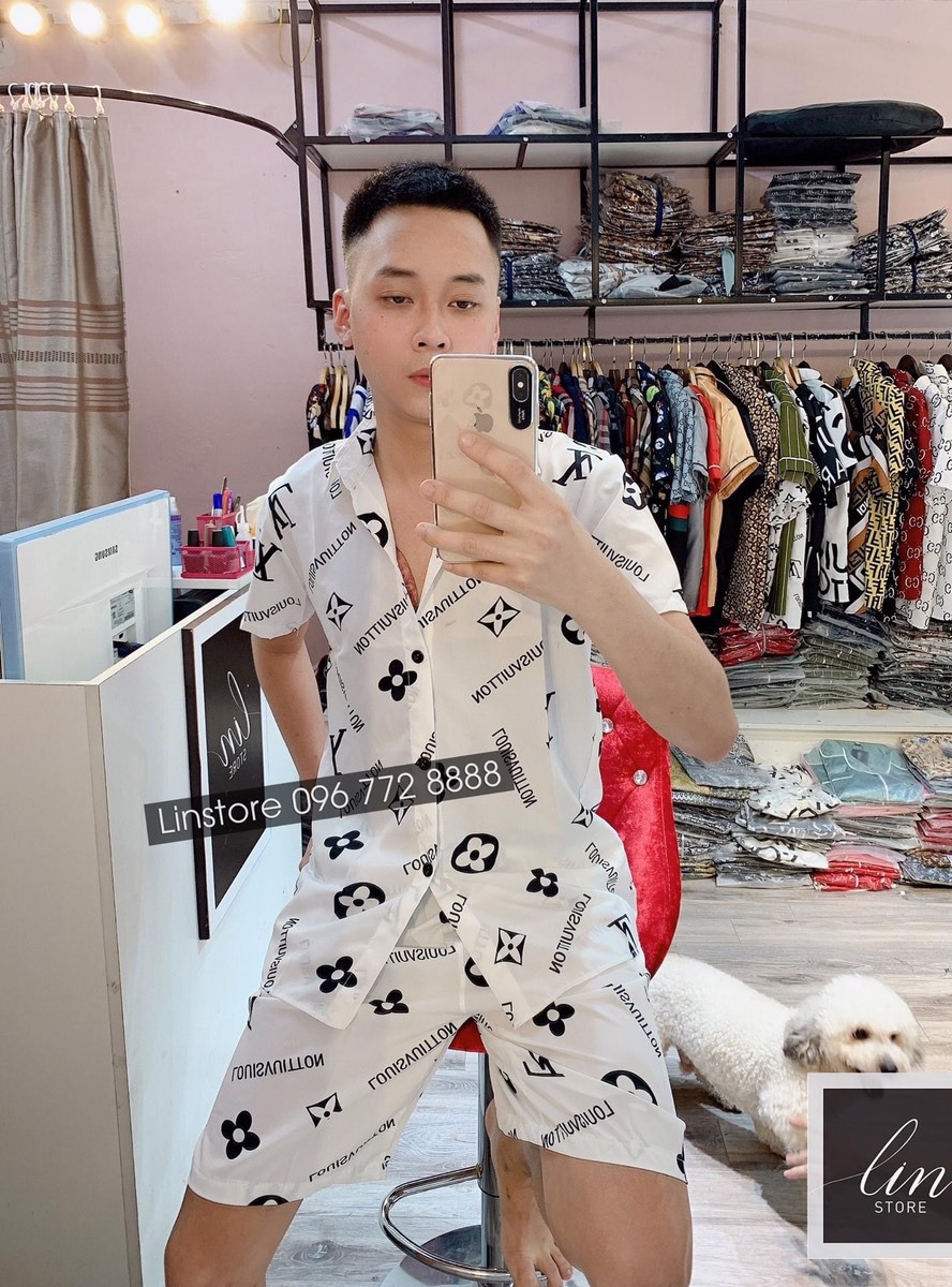 💚ĐẸP XUẤT SĂC HOT TREND 💚 Bộ Quần Áo Pizama CC Nam Nữ Chất Liệu Kate Thái Cực Hot