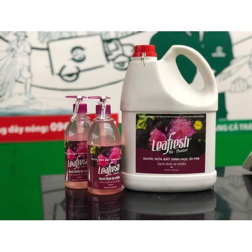 Nước rửa chén sinh học lá ổi tím Leafresh - 500ml/chai