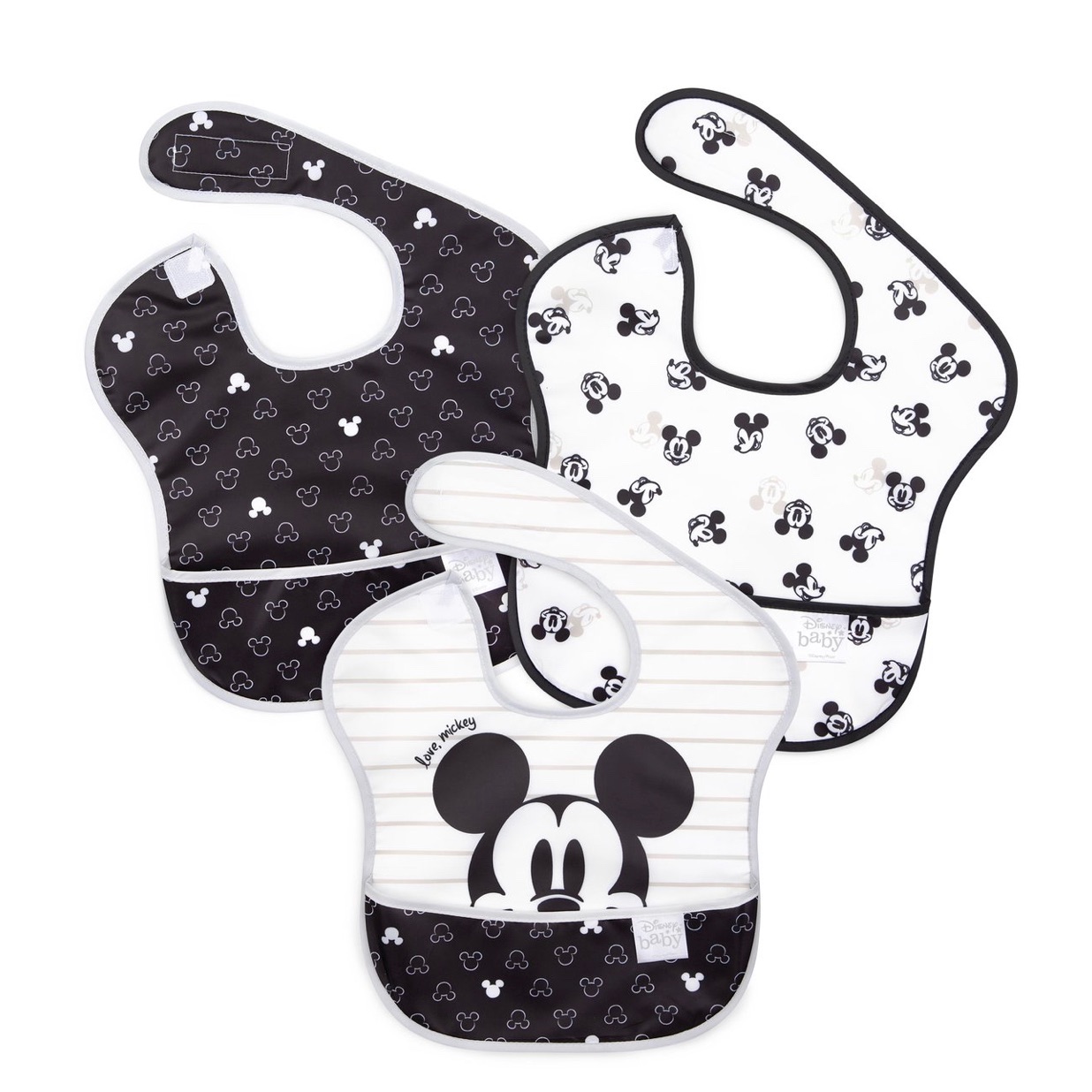 [HCM]BUMKINS - Yếm chống thấm cao cấp Mickey (Set 3 yếm)