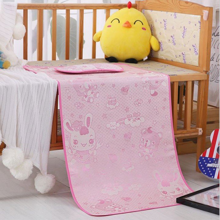 Chiếu điều hòa em bé kèm gối thảo mộc cho bé ngủ ngon
