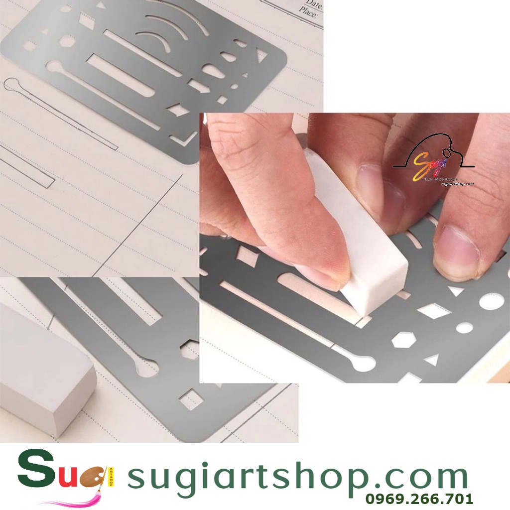 Thước Che Tẩy - Erasing Shield - Thước Chắn tẩy