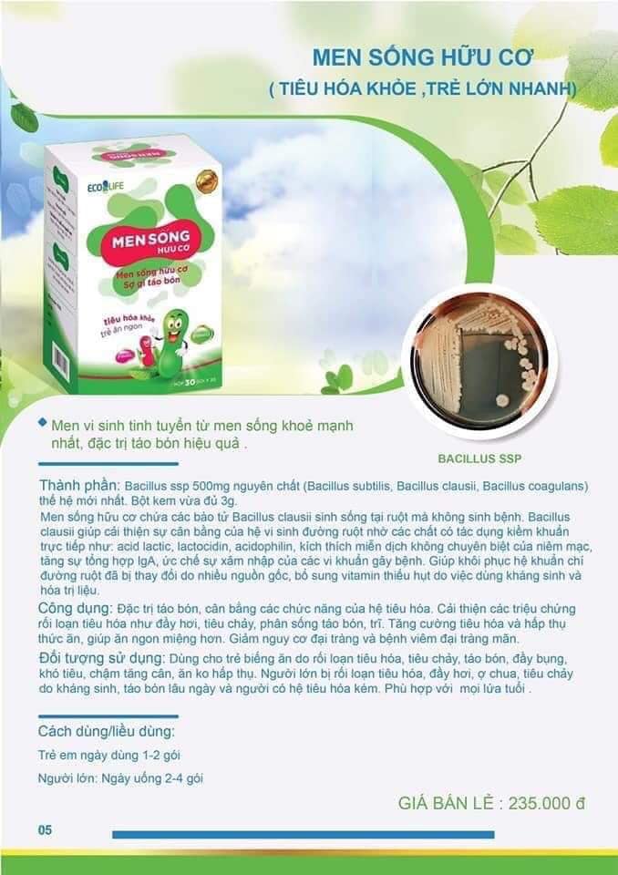 Men sống hữu cơ Ecolife