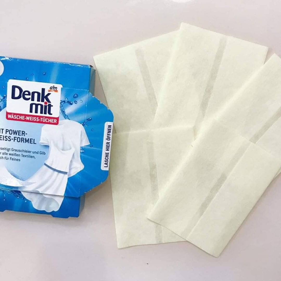 [HCM][ Hàng Đức ] Miếng Giặt Tẩy Trắng Quần Áo Denkmit , 20 miếng