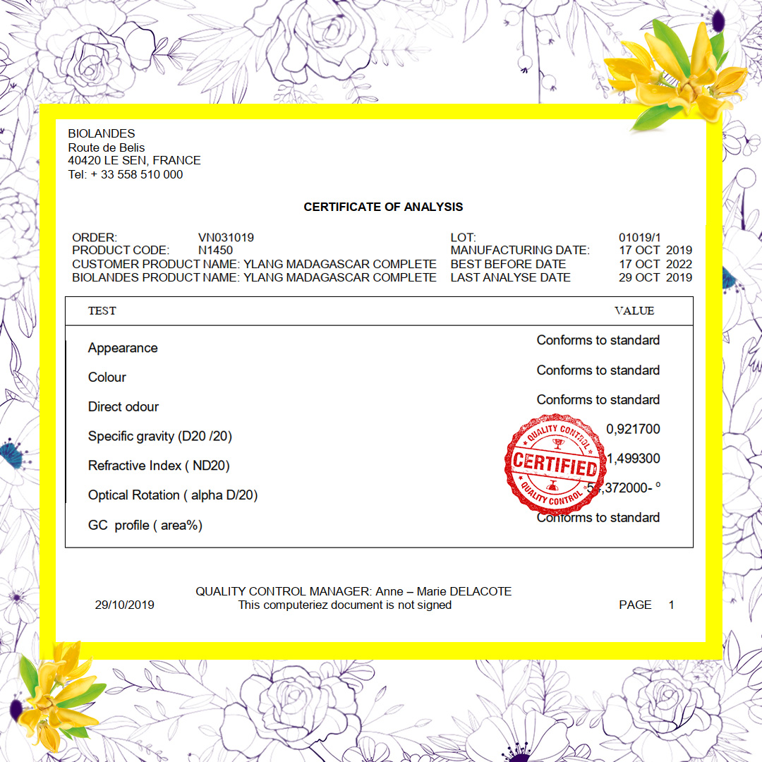Tinh dầu Ngọc Lan Tây (Hoàng Lan) AROMA Y-Lang essential oil, tinh dầu thiên nhiên, chai kim cương tự khuếch tán treo ô tô, treo thơm phòng