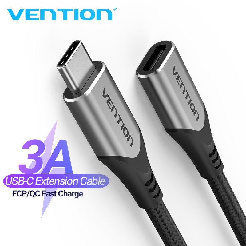 Dây cáp nối dài vention tab chuyển đổi đầu với cổng cắm usb 3.1 type c kết nối âm thanh và video