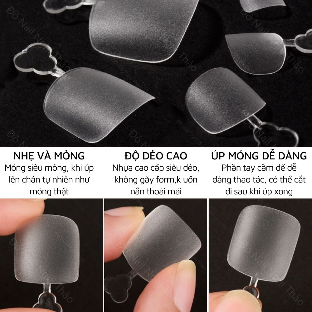Móng úp chân nhám Jeliva hộp 500 móng