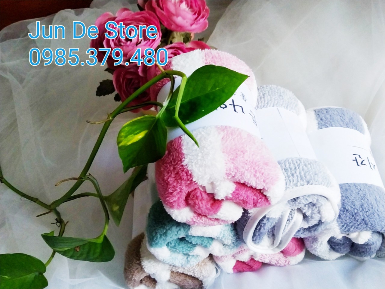 Khăn mặt 30x50 lông cừu chuyển màu xuất Hàn.