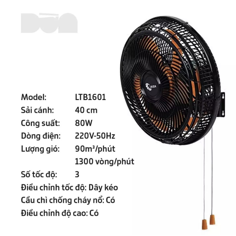Quạt treo turbo asia công suất ltb1601