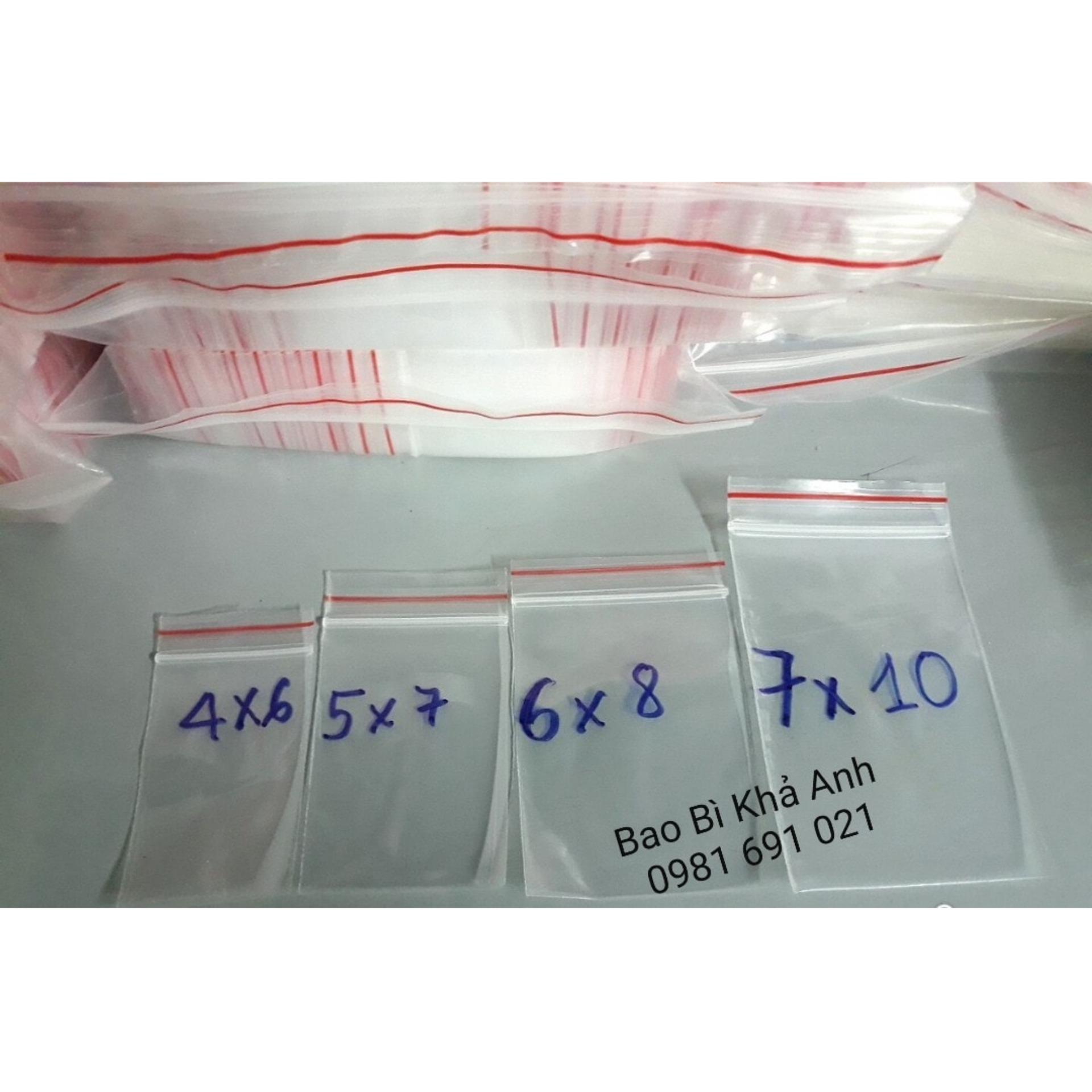 Túi Zip Sọc Đỏ Size nhỏ nhất 4x6cm - DHL231KG