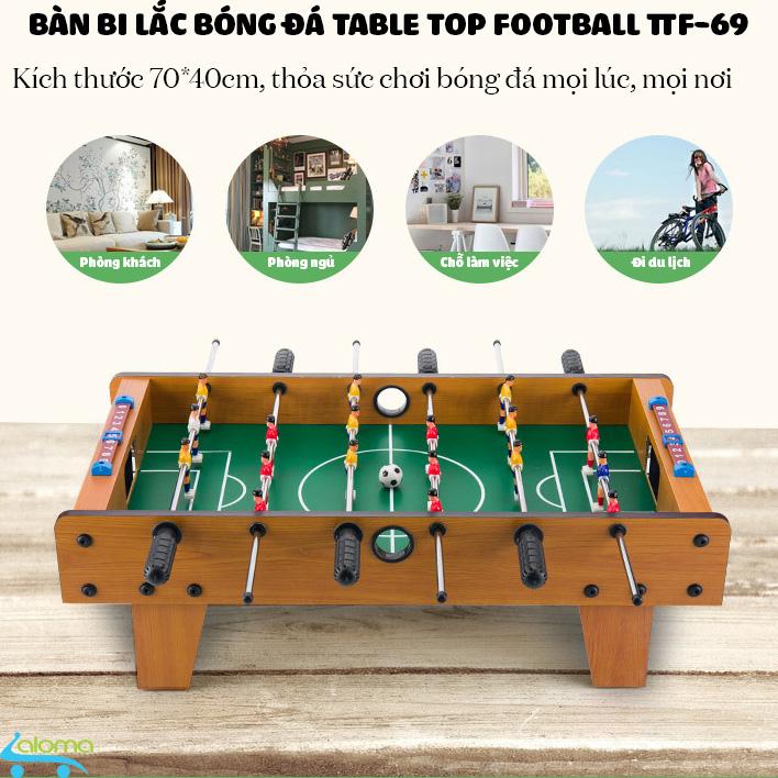 đồ chơi bàn bi lắc bóng đá cỡ lớn table top football ttf-69 bằng gỗ 70 40cm 7