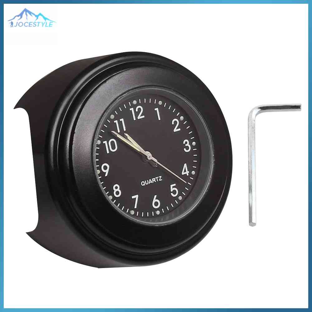 Motorcycle Clock Waterproof Durable Practical 22-25mm Dia Handlebar Watch Luminous Quartz Clock