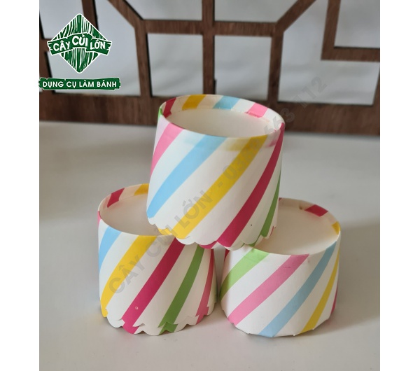 Set 50 cup giấy cứng tròn nhỏ